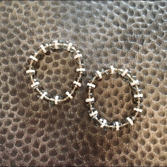 Brown Beaded & Rhinestone Bracelet - Picture 1 of 3